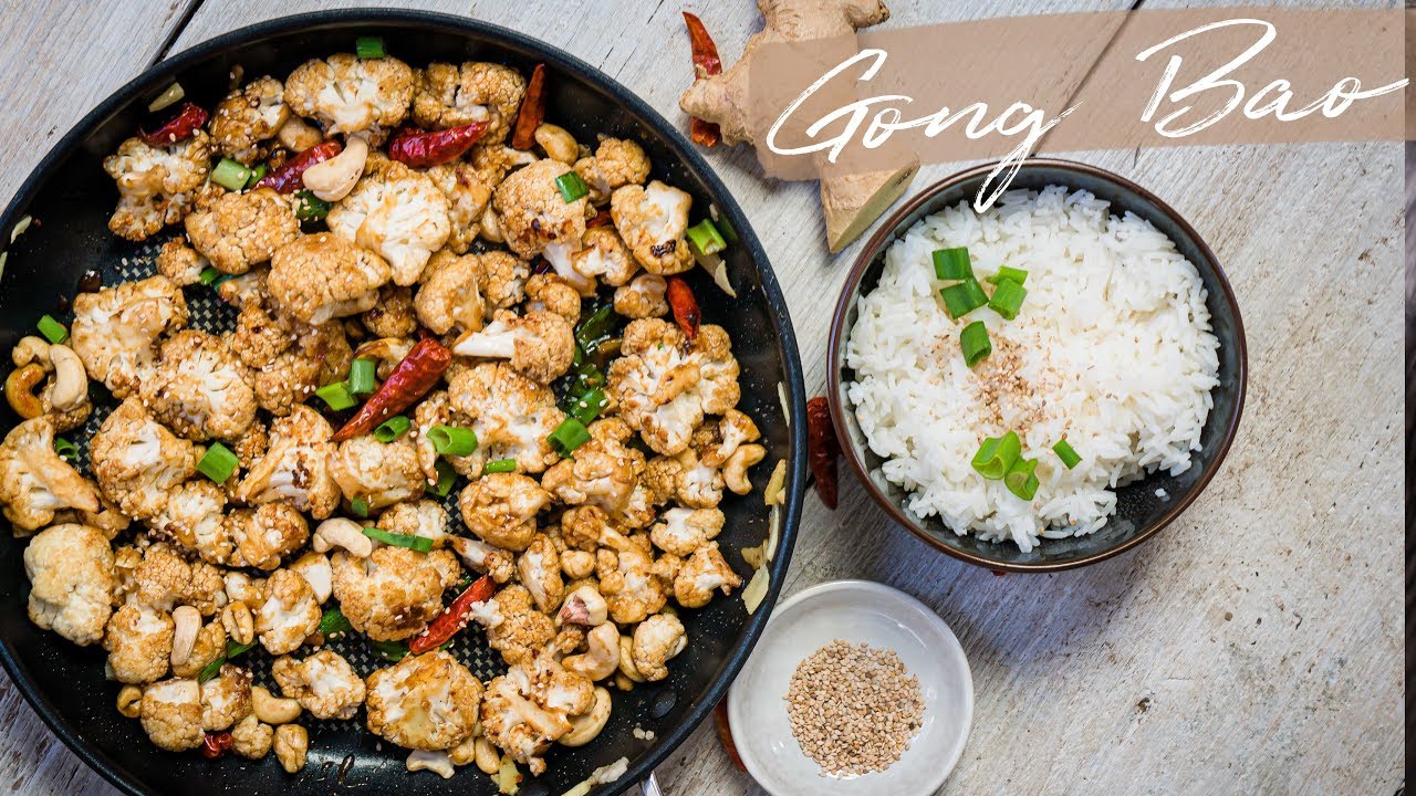 Gong Bao | Chinesisch gebratener Blumenkohl | asiatisch kochen