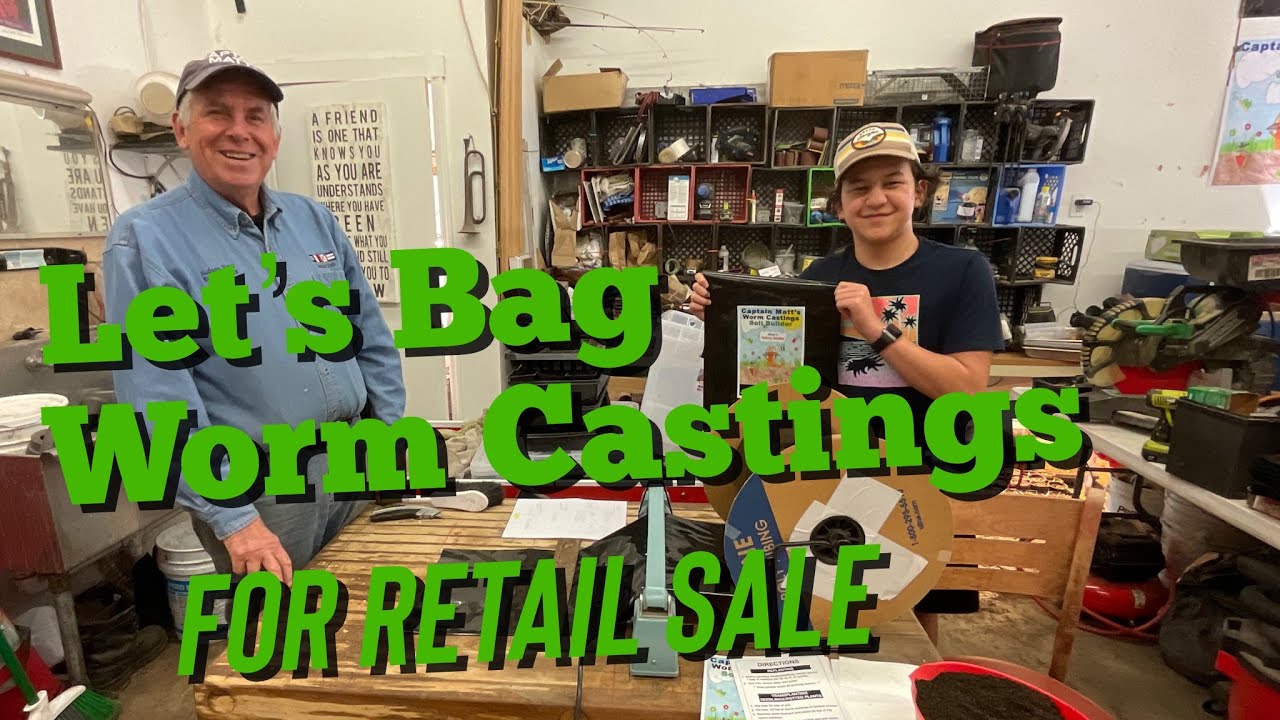 Bagging Worm Castings for Retail Sale