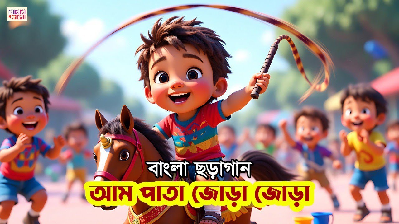 আম পাতা জোড়া জোড়া | Bangla Rhymes for Kids | Bengali Nursery Rhymes | NagarDola Kids 