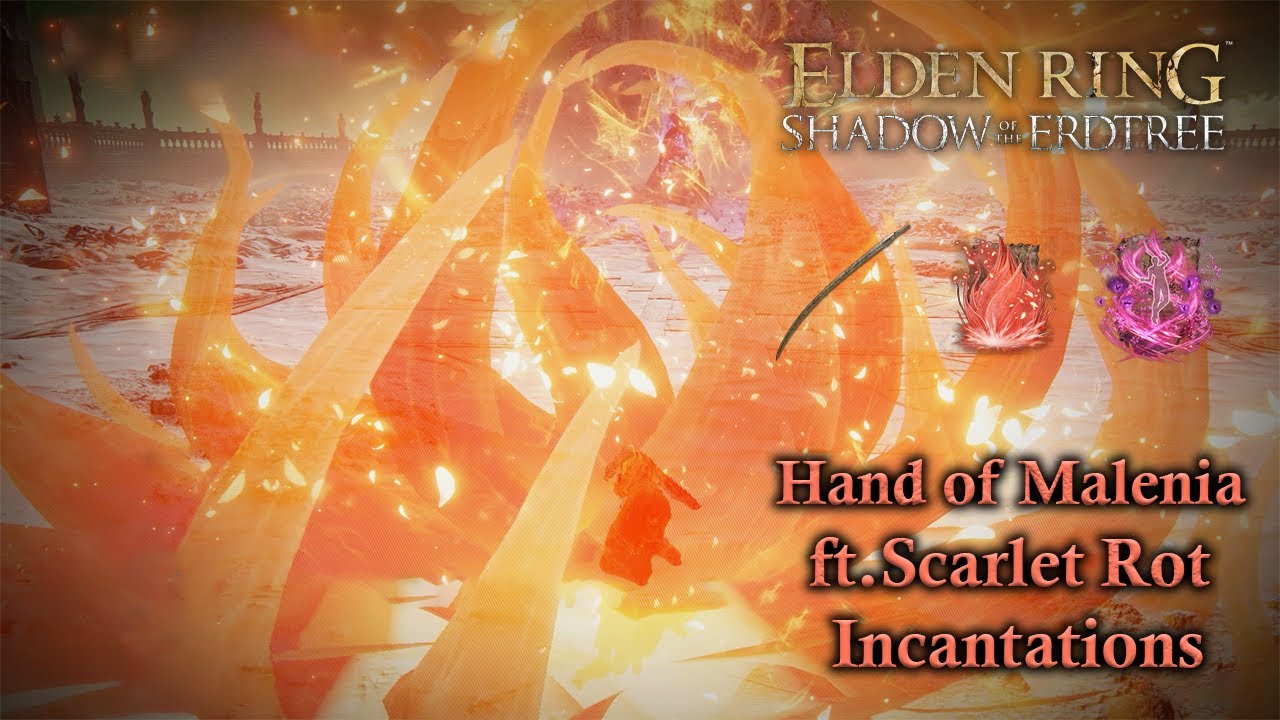 Promised Consort Radahn vs Hand of Malenia ft. Scarlet Rot Spell (No Hit) Build | Elden Ring DLC