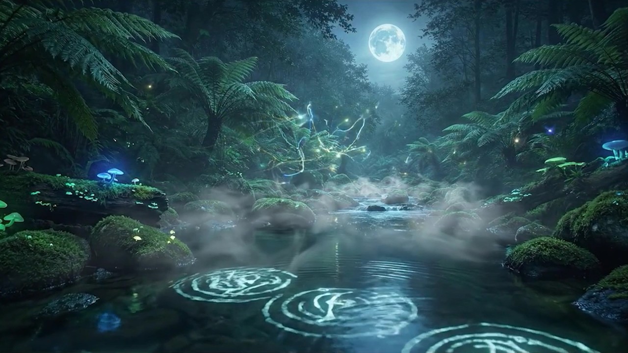 Night Forest Stream Sounds 🌙 Gece Dere Sesi | Sleep, Meditation & Relaxation