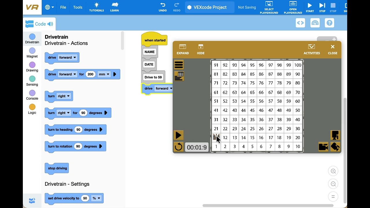Vex Virtual - Pick a Number
