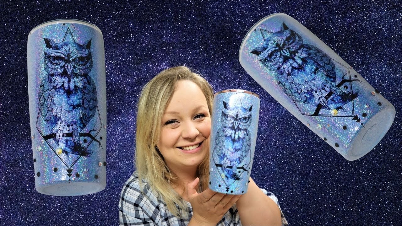 Tack It Tumbler With Tattoo and Rhinestones