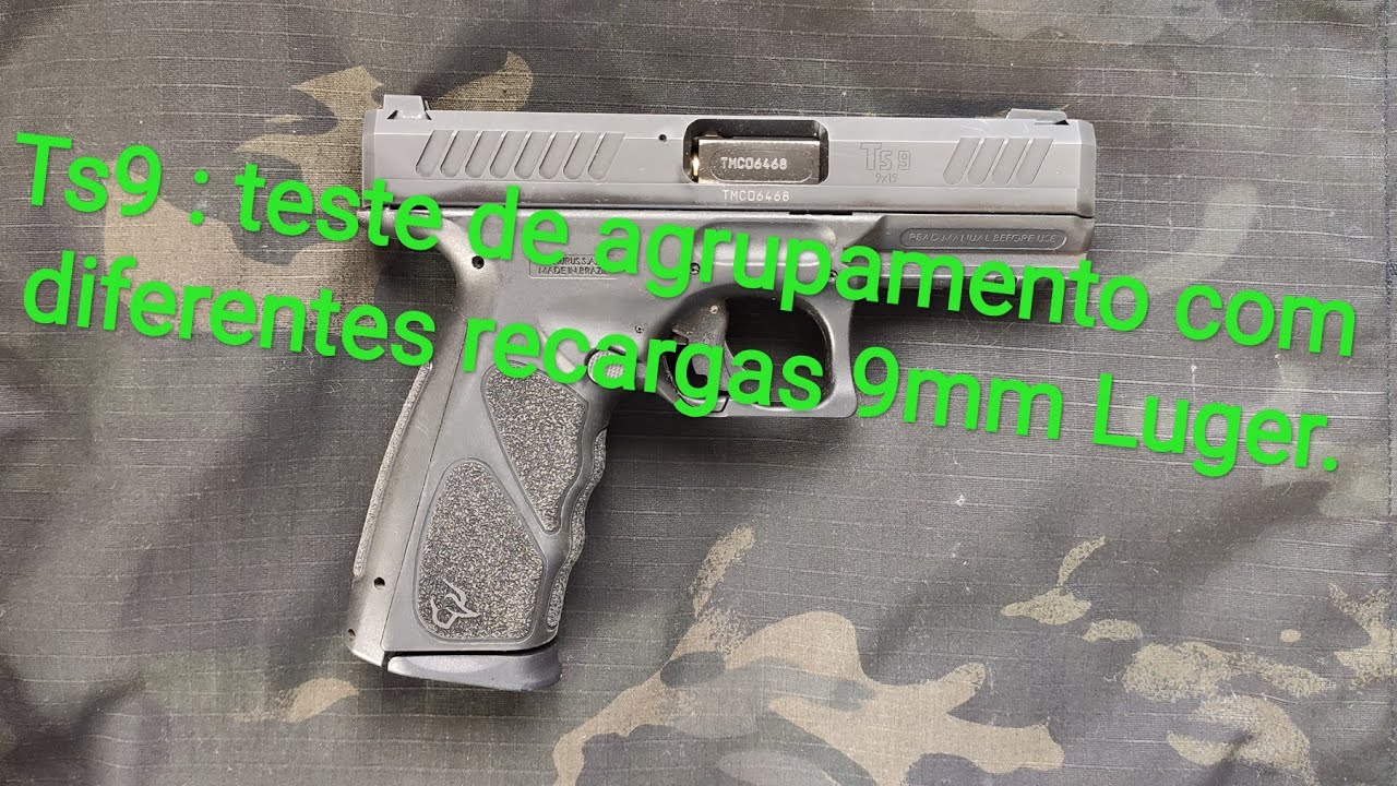 Ts9 Taurus: agrupamento com diferentes (re)cargas 9mm Luger.