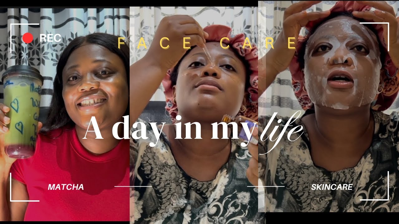 Vlogmas day 8 : Trying Matcha for the first time/Morning skincare routine #facecareroutine #matcha