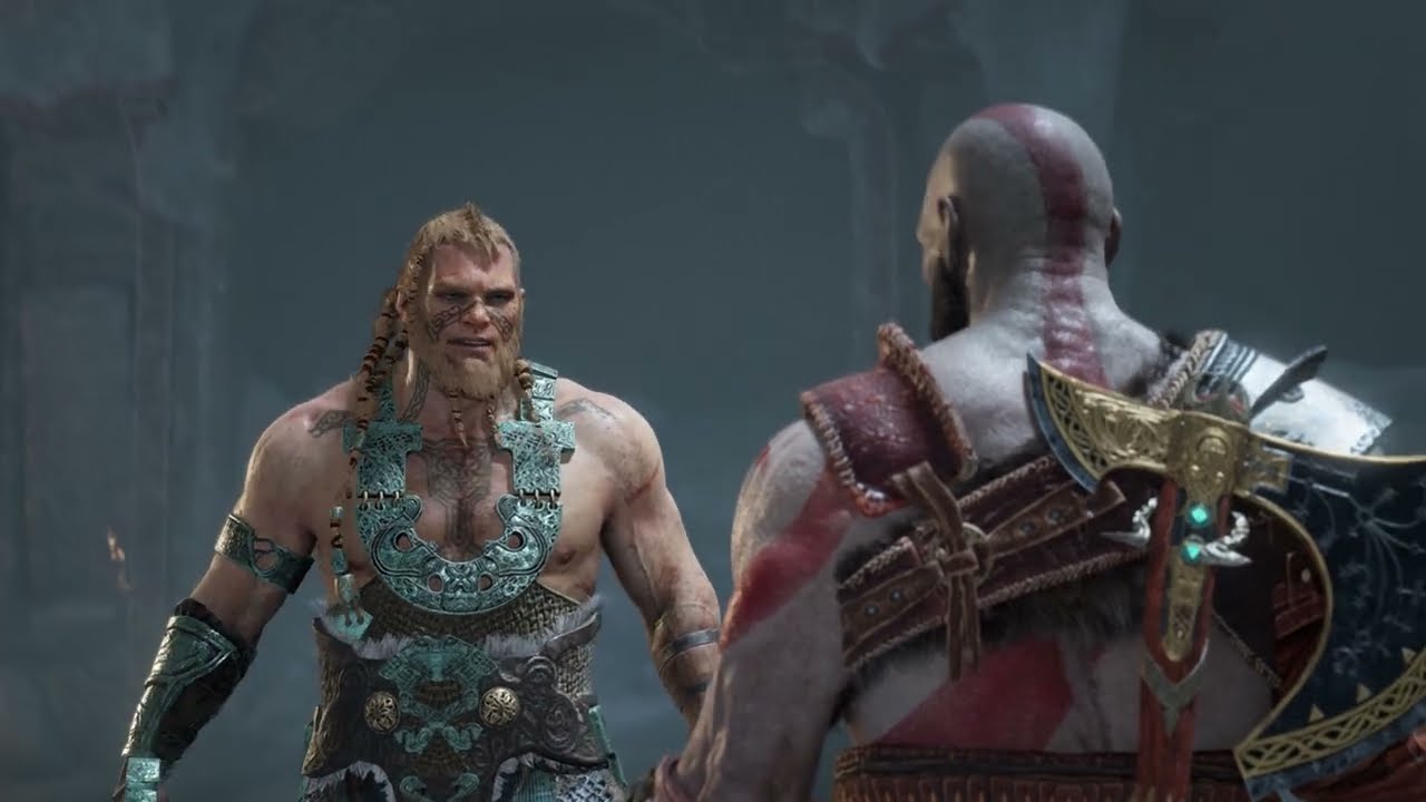 Kratos Vs Thor's Son Fight Scene: God Of War (2018) PC