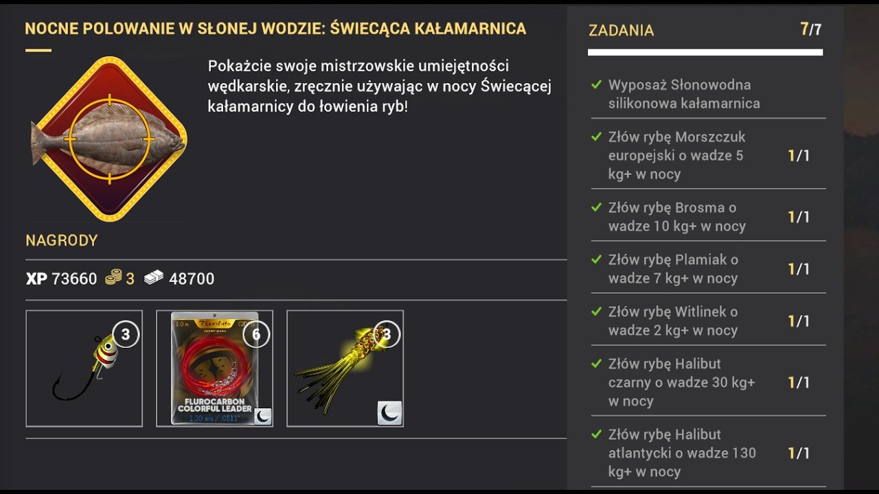 Fishing Planet Saltwater Night Hunt: Glowing Squid | Nocne Polowanie w Wodzie: Świecąca Kałamarnica