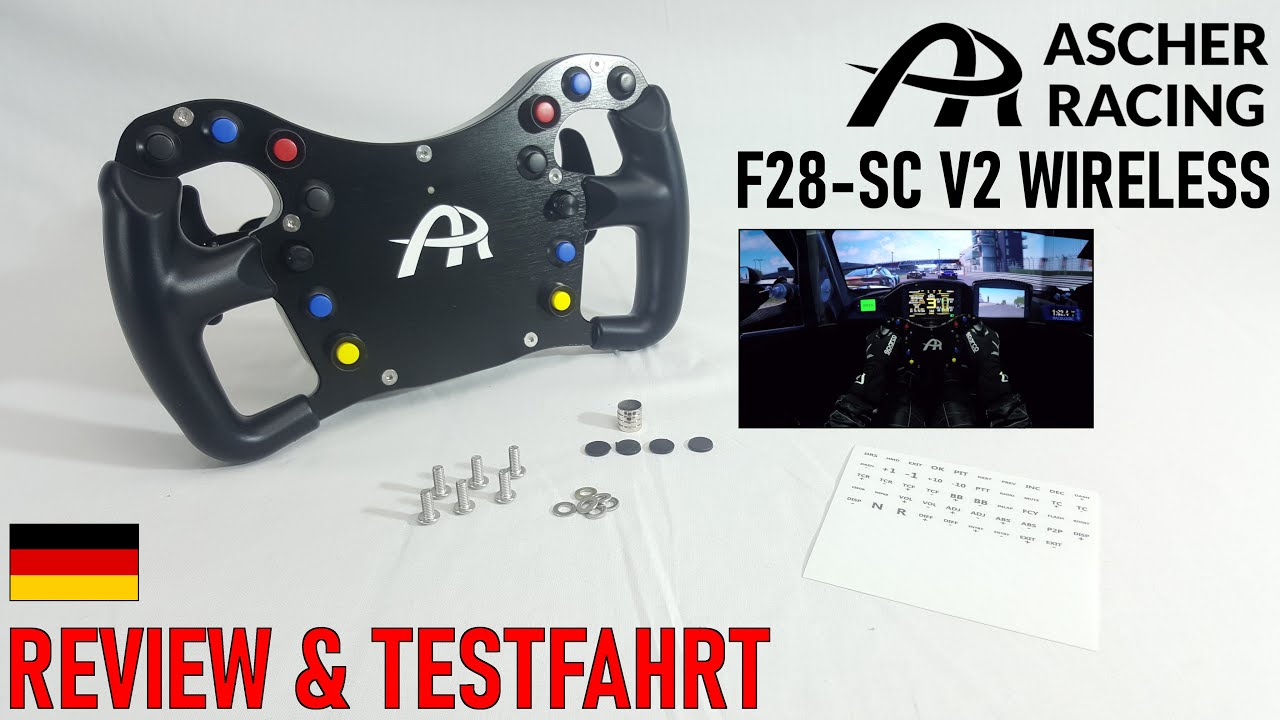 Ascher-Racing F28-SC V2 Wireless Sim Racing Lenkrad - Review & Testfahrt [Deutsch]