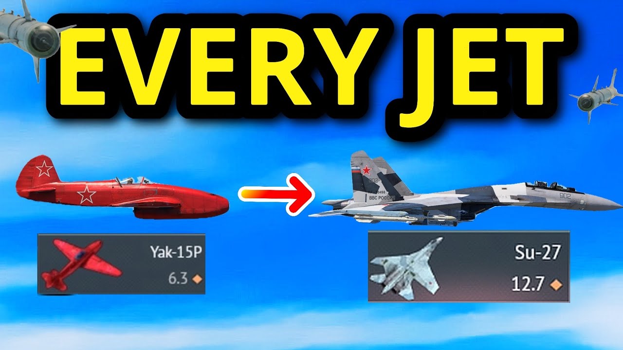 I GOT 1 KILL WITH EVERY JET INGAME (from low tier to top tier ussr)