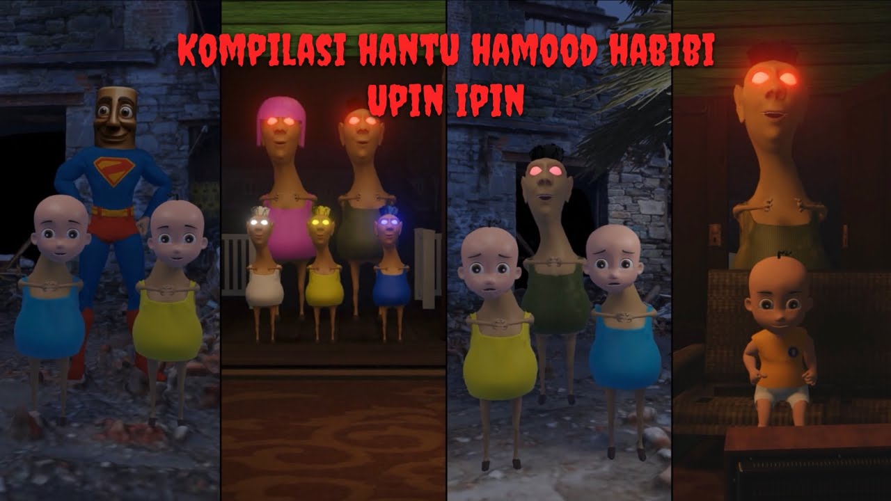 Kompilasi Upin Ipin di terror Hantu Hamood Habibi‼️😱 PART 2