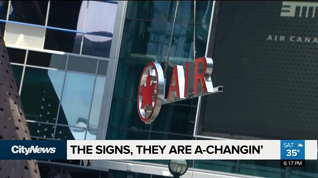 Air Canada Centre sign comes down ahead of name change