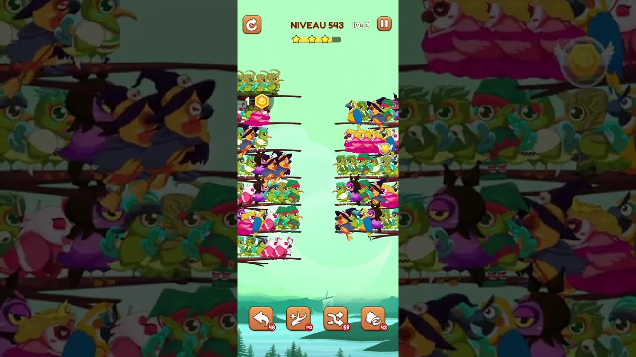 Bird Sort 2 Level 543 Solution | #birdsort #birdsortpuzzle #birdsortcolorpuzzle #birdsortcolor