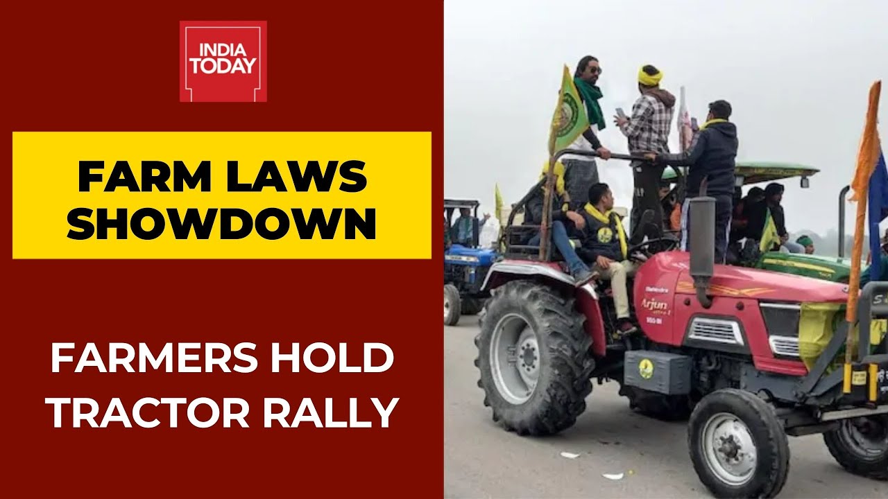 Farmers Hold Tractor Rally From Uttar Pradesh's Ghaziabad To Haryana's Palwal