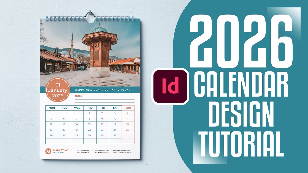 Design a Vibrant 2026 Calendar in Adobe InDesign  Ultimate Creative Tutorial