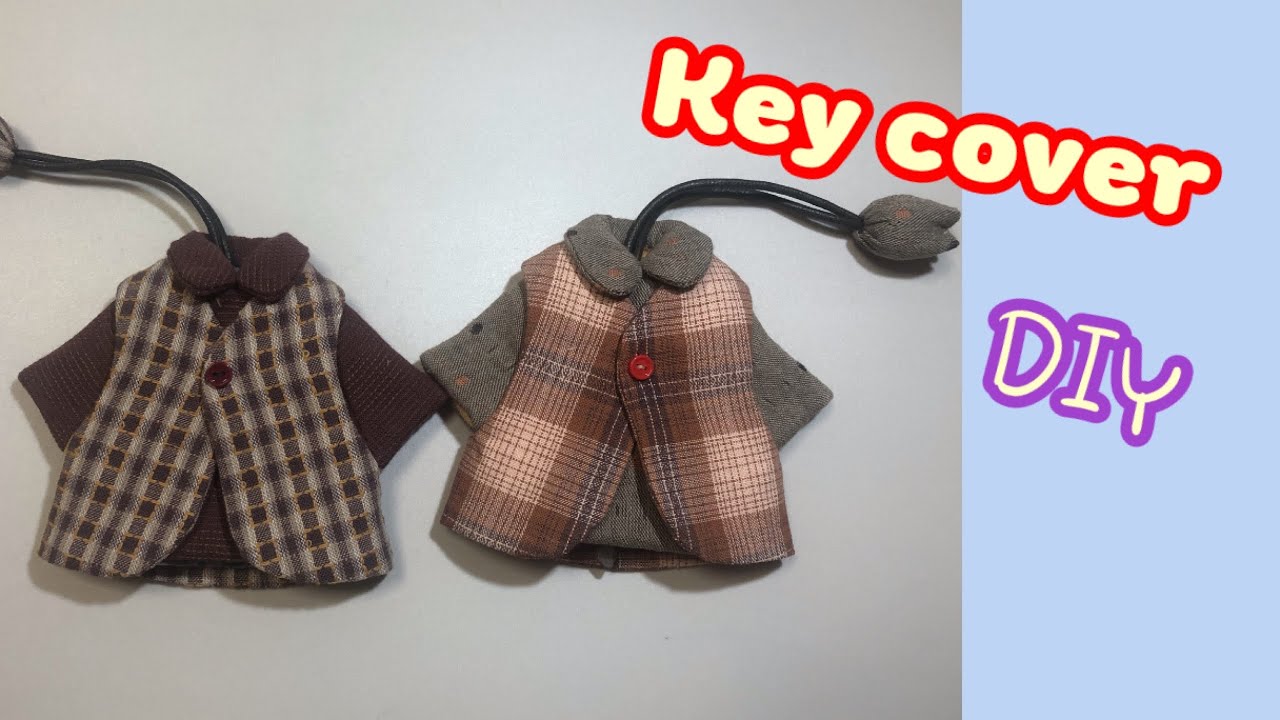 #howtomake a Key cover #วิธีทำที่ใส่พวงกุญแจรูปเสื้อจิ๋ว#キーホルダーの作り方@DIYbylekhandmade
