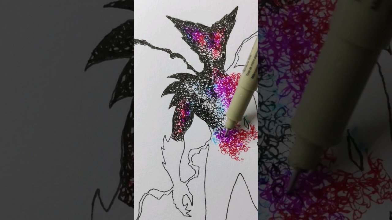Drawing Garou - Cosmic Fear Mode 🌌 | #onepunchman #shorts