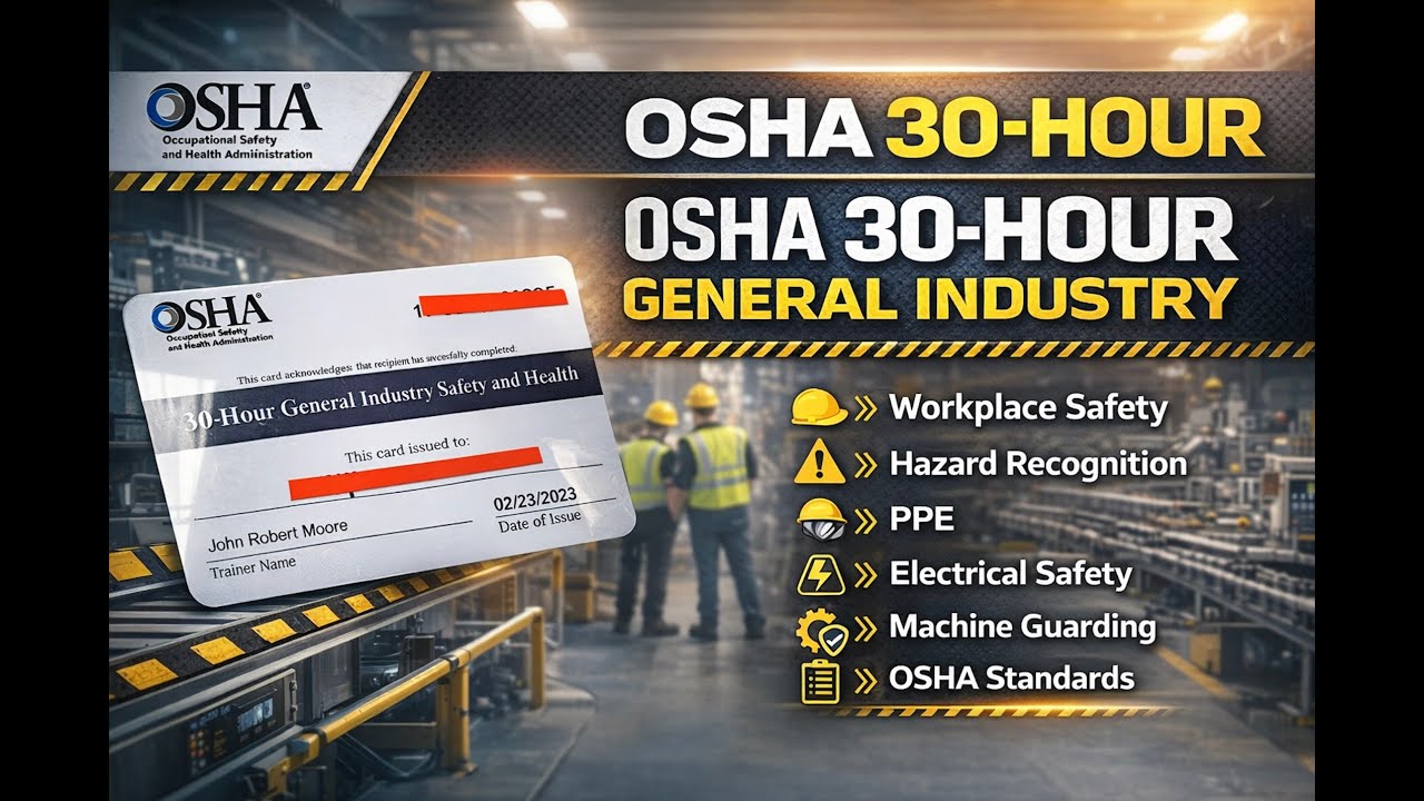 📌 OSHA 30-Hour General Industry Training – What’s Covered | OSHATrainingSchool.com