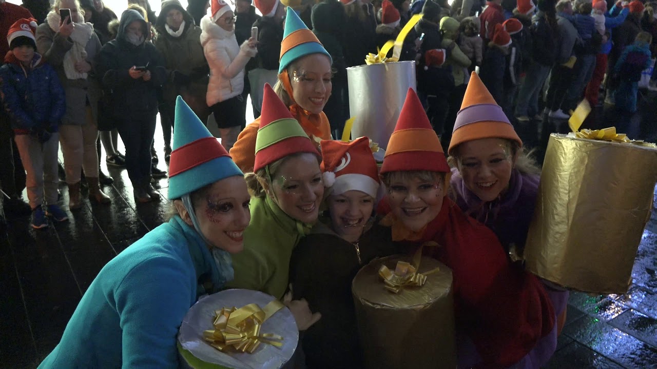 4K Kerstparade Eindhoven Netherlands 10-12-2017 Merry Christmas.