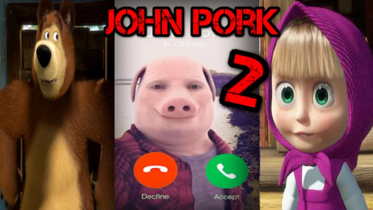 ESCUCHAS ESO, AHÍ VIENE JOHN PORK - CREEPYPASTA MASHA Y EL OSO parte 2