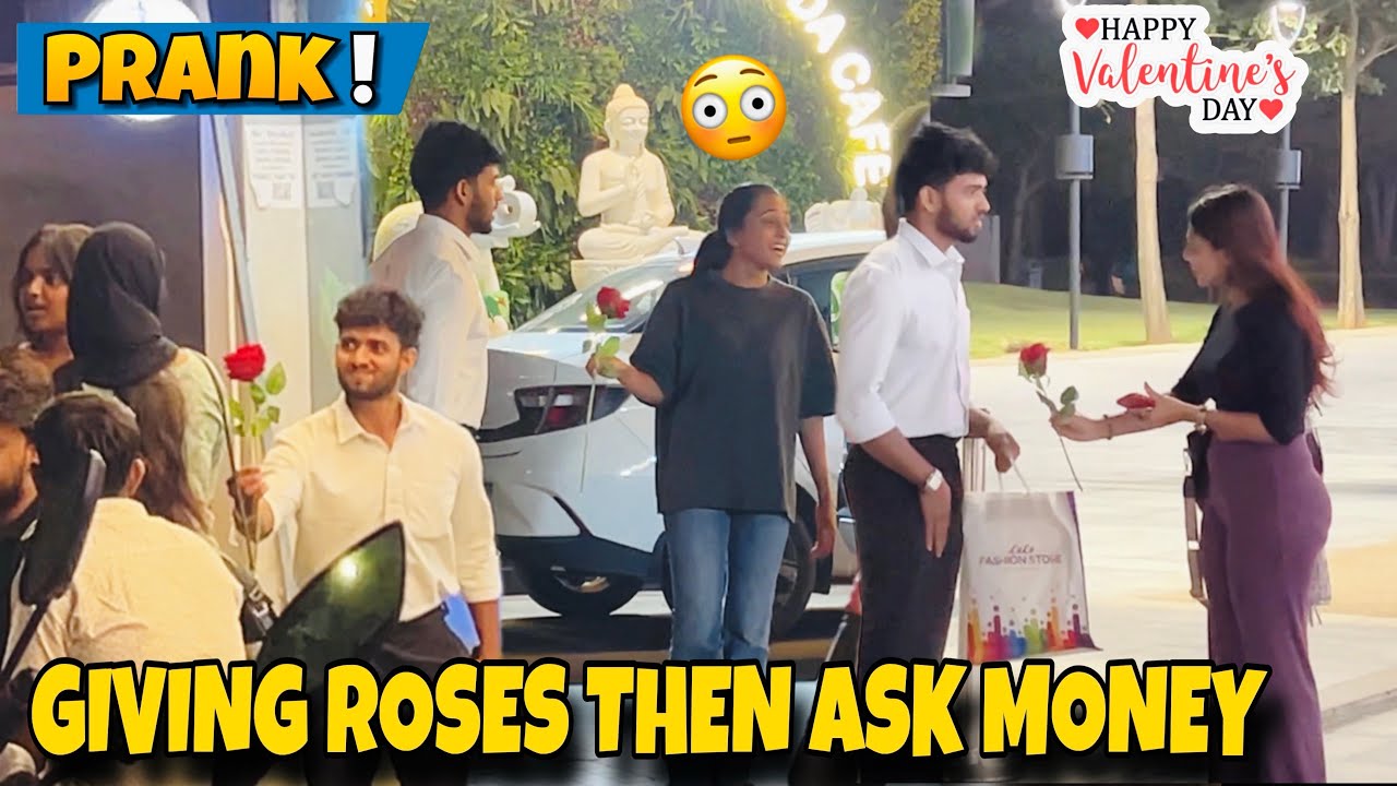 GIVING ROSES THEN ASK MONEY PRANK!🔥🌹no return policy #public #valentinesday