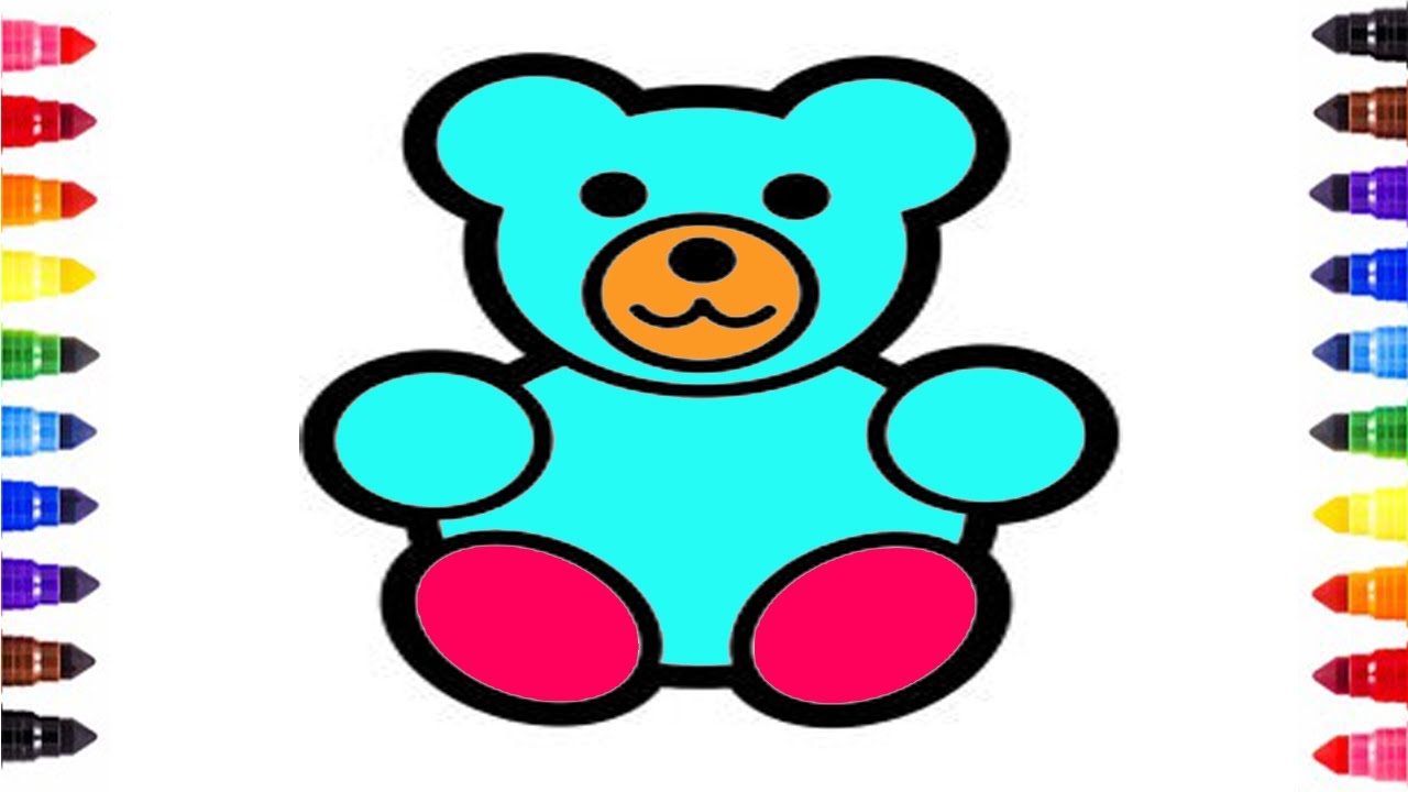 Draw a picture of a bear for children/어린이를 위한 곰 그림 그리기/Рисуем медведя для детей.