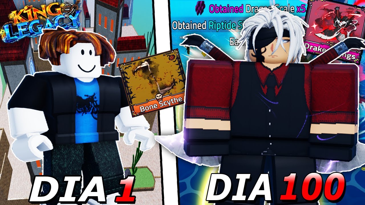 PASSEI 100 DIAS NA NOVA ATUALIZAÇÃO DO KING LEGACY