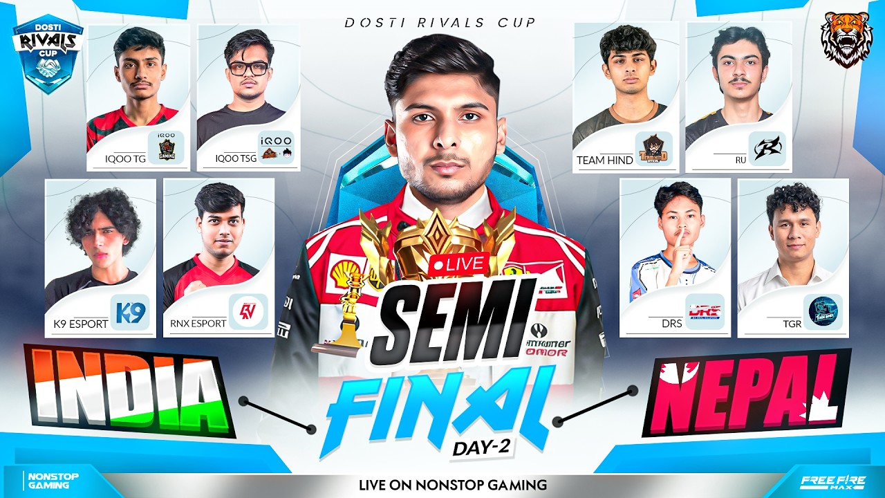 DOSTI RIVALS CUP SEMI FINAL GRP- BxC 🔥 || TG, TSG, TGR, HIND, K9, RNX, DRS #iQOONeo10 #nonstopgaming
