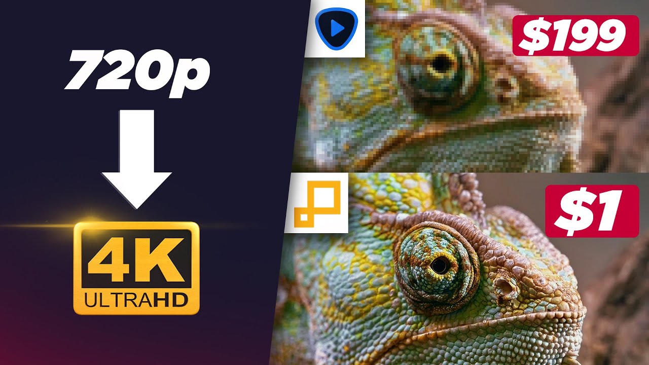 Повышение резкости и масштабирование видео до 4K с помощью ИИ | Topaz Video Enhance против Pixop