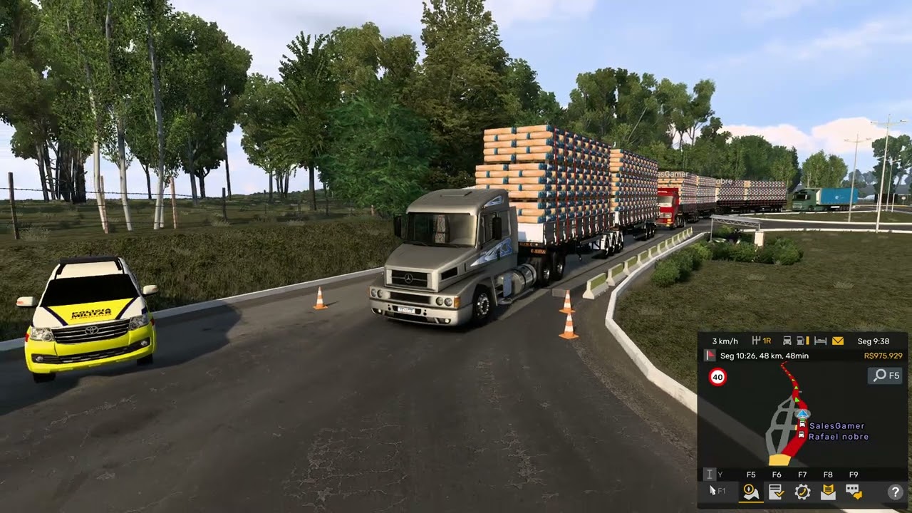 ets2 carga cimento superpesado perigo na estrada muito peso com carreta