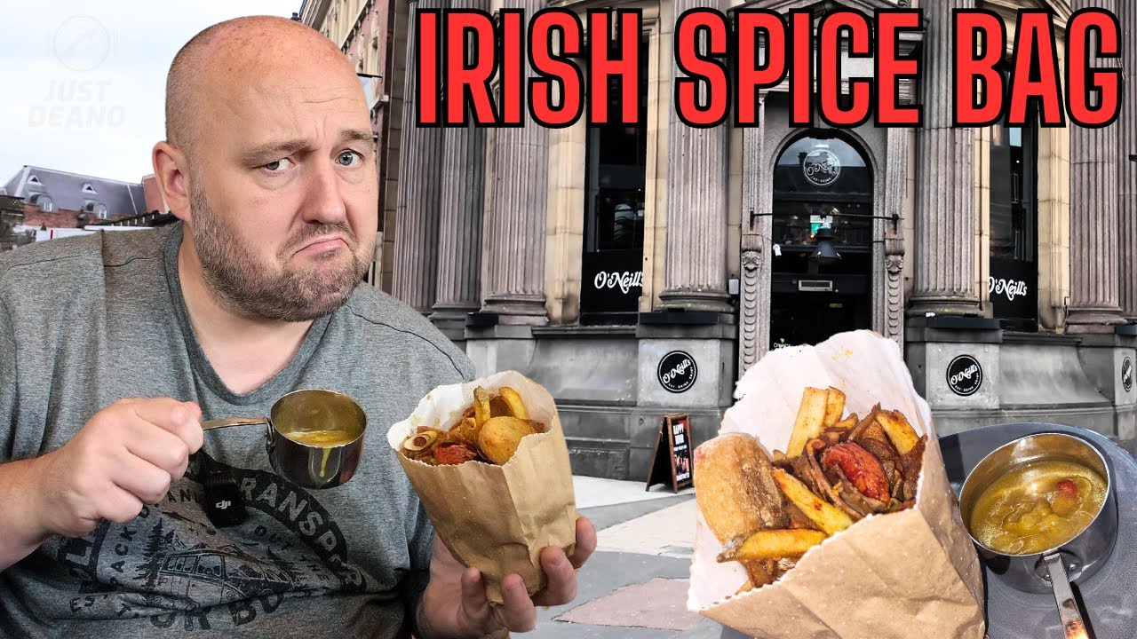 I tried the ULTIMATE IRISH SPICE BAG at O'Neill's in Leeds!!! - KEBAB MEAT, Tandoori Chicken & CURRY
