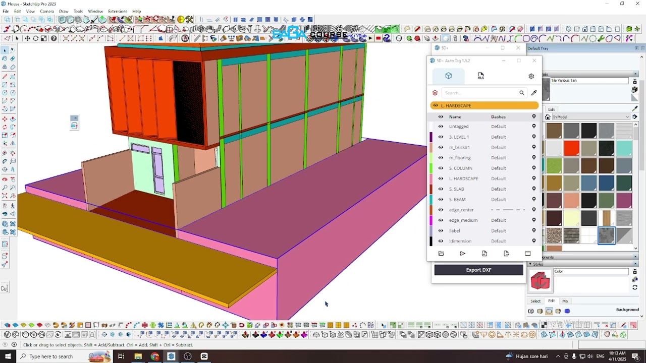 BISA MEMBUAT BIM DI SKETCHUP DENGAN MENGGUNAKAN PLUGIN 5D+