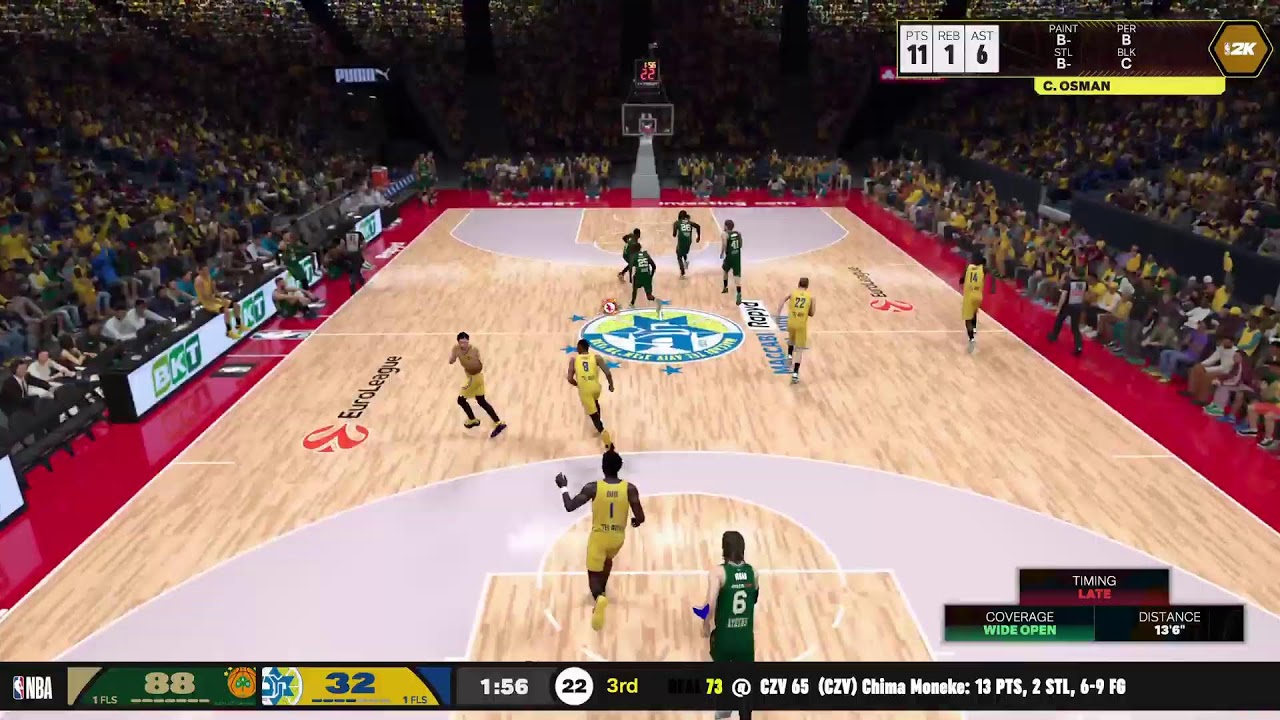 Cyber Euroleague 25-26 LIVE |Panathinaikos vs Maccabi | Trbuskovic vs Philipp
