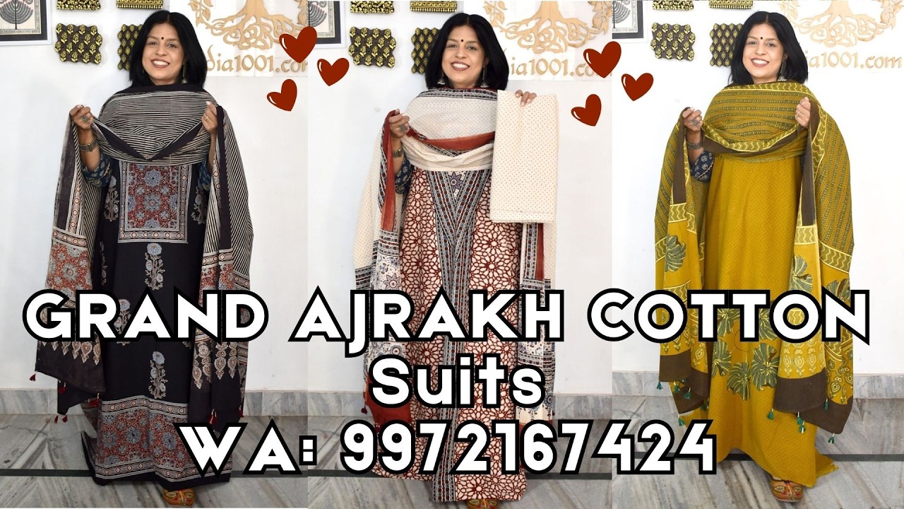 10 Feb GRAND AJRAKH COTTON Suits WA 9972167424 .