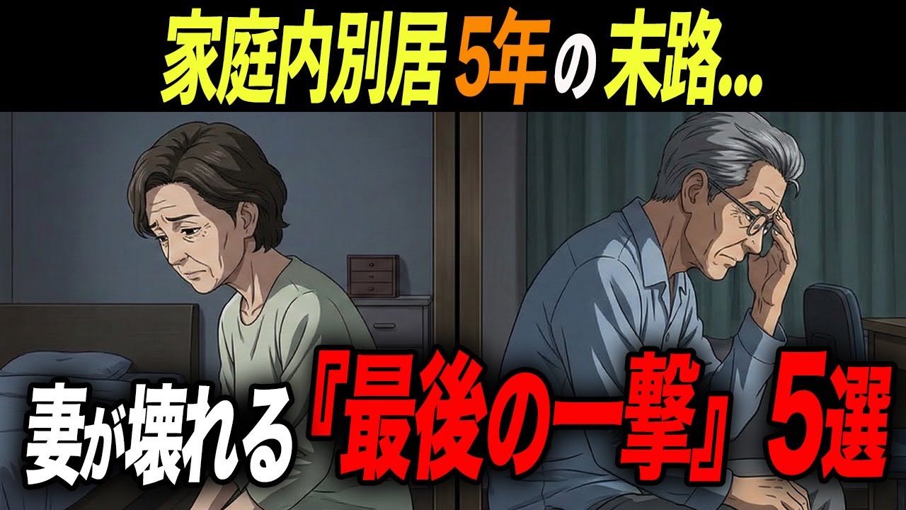 定年後に始まった家庭内別居。…5年後、熟年離婚か再構築か。夫婦関係の決壊を呼ぶ最後の一撃。