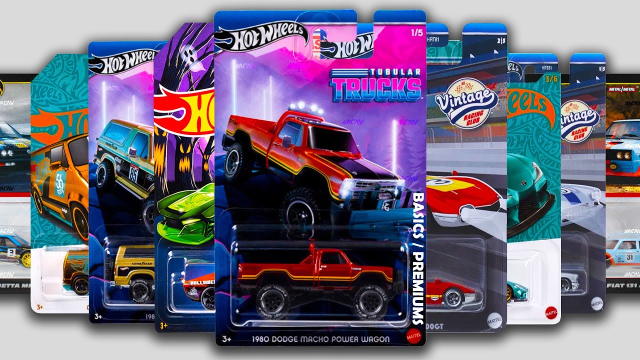 Showcase - HW Tubular Trucks, CarCulture 2 Packs, Vintage Racing, 56 Anniversary Set &  Porsche 904.