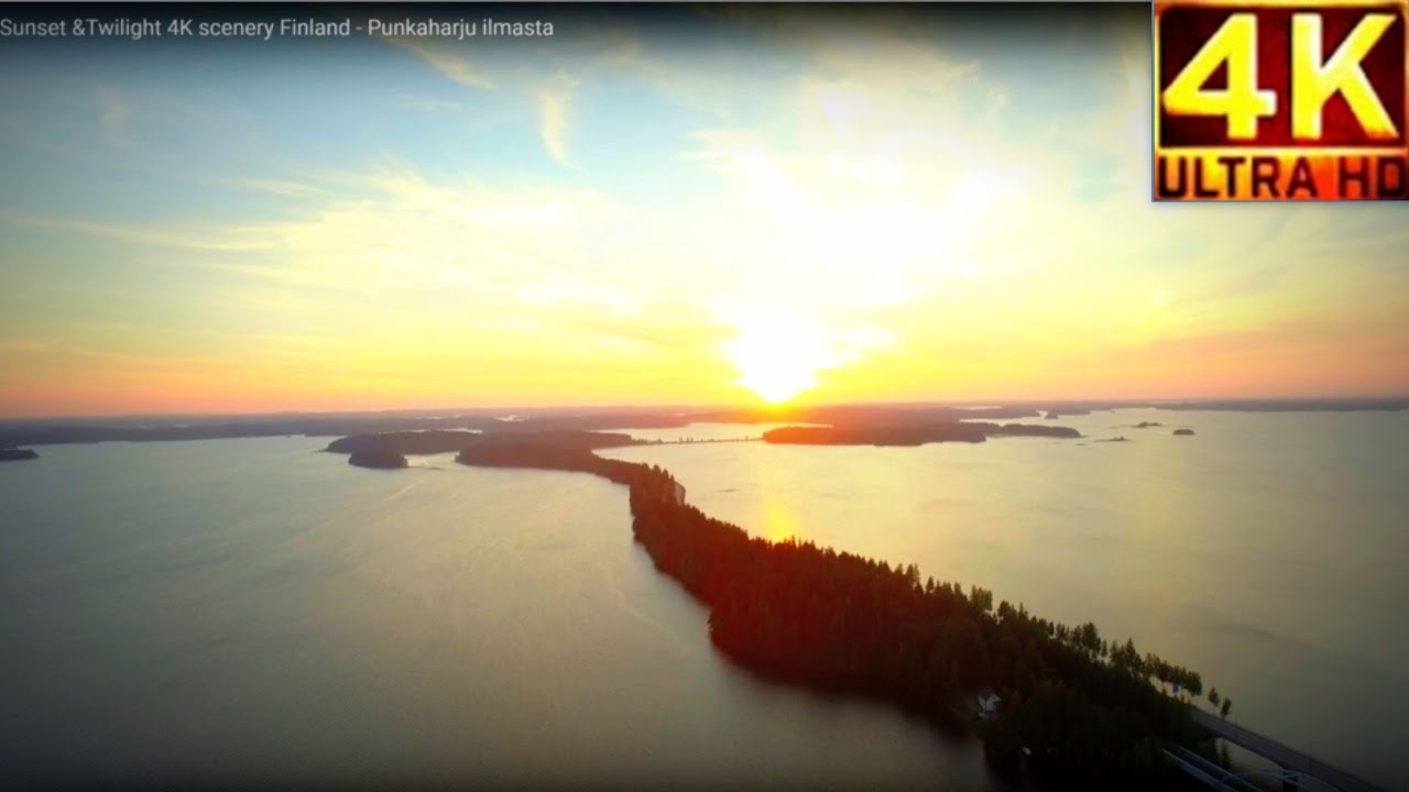 Sunset &Twilight 4K scenery Finland  - Punkaharju ilmasta