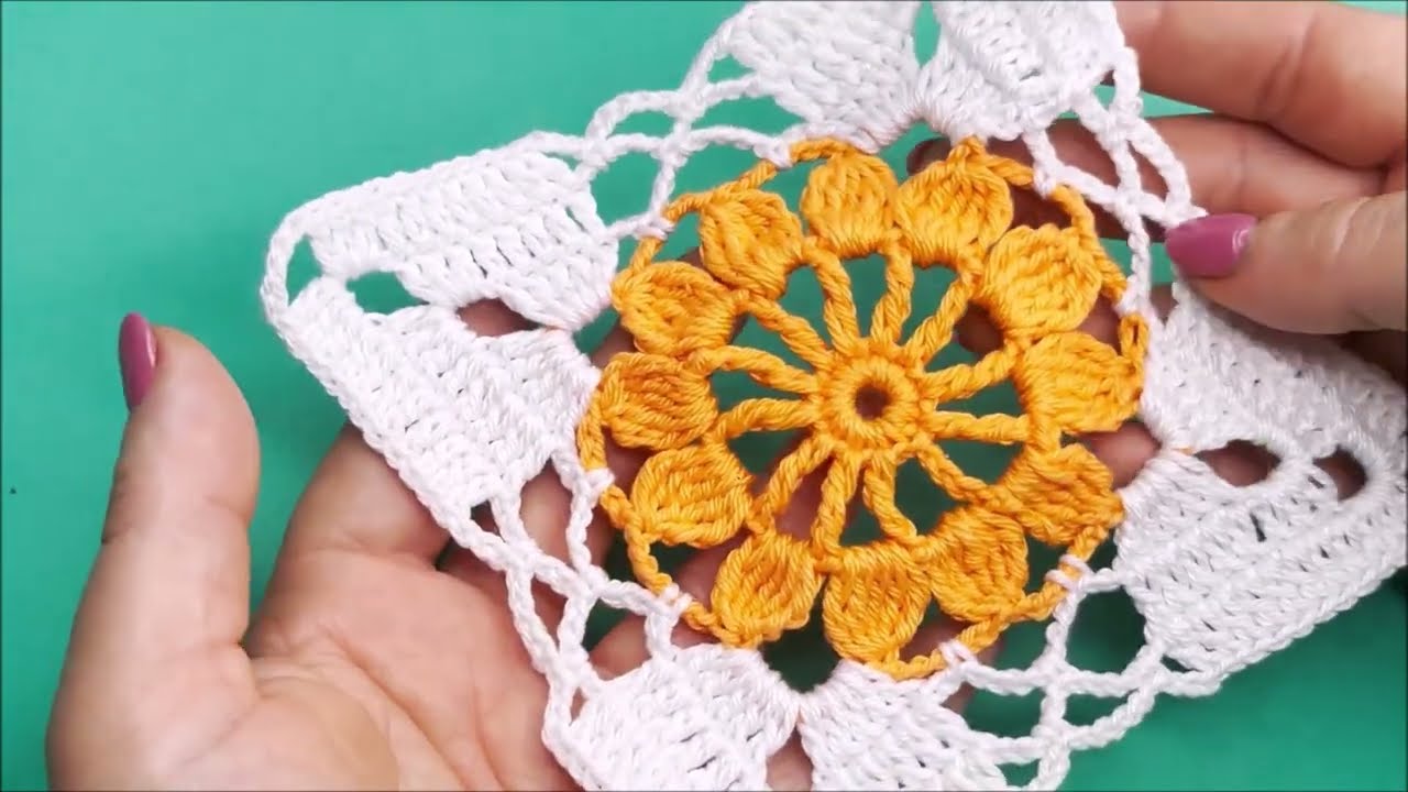 Crochê Quadradinho Square Colorido Passo a passo rafico pap crochet doily