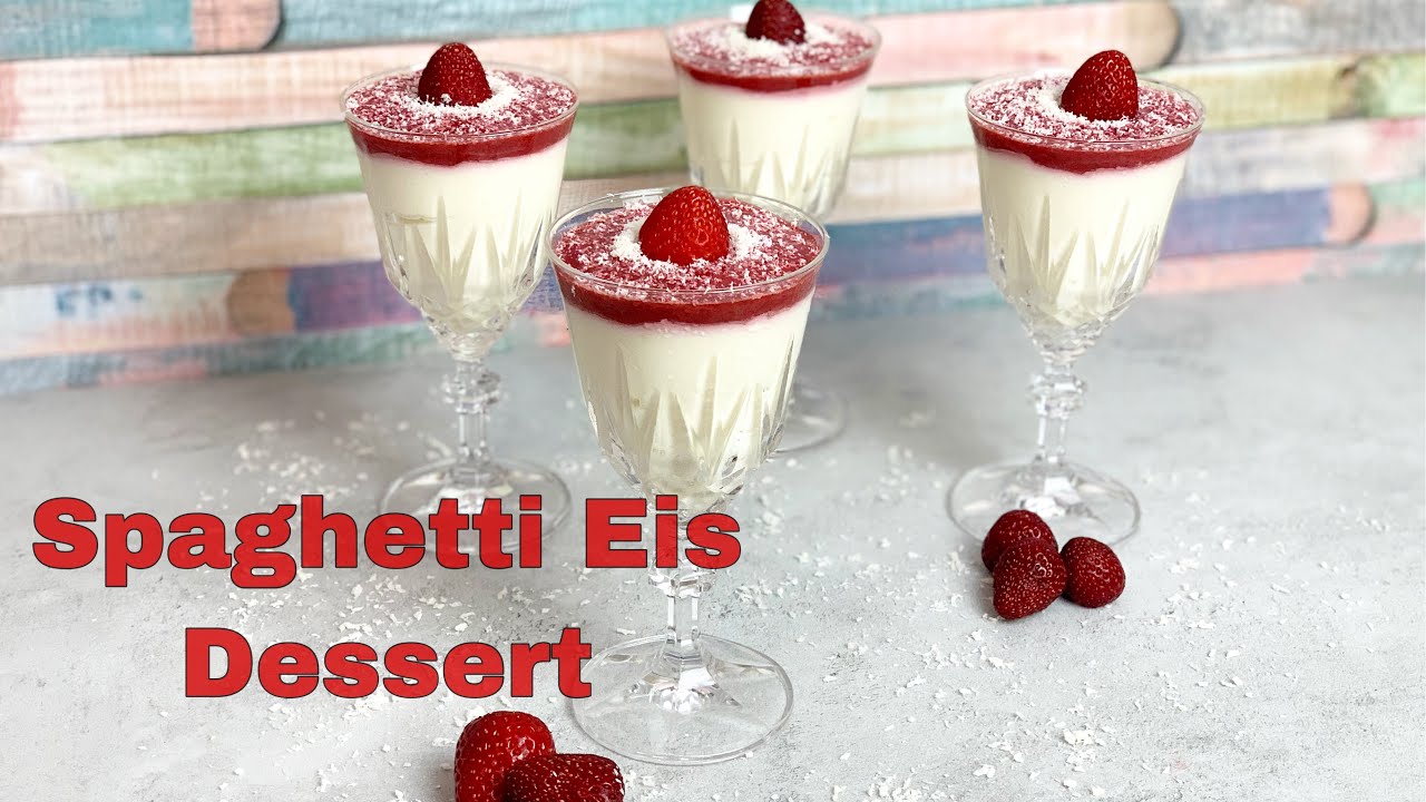 Ein echter Sommerdessert-Klassiker/Spaghetti Eis Dessert /no bake rezept/blitzschnell