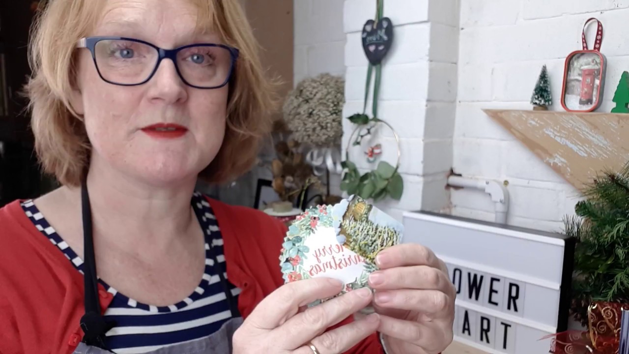 Making gift tags from recycled Christmas cards