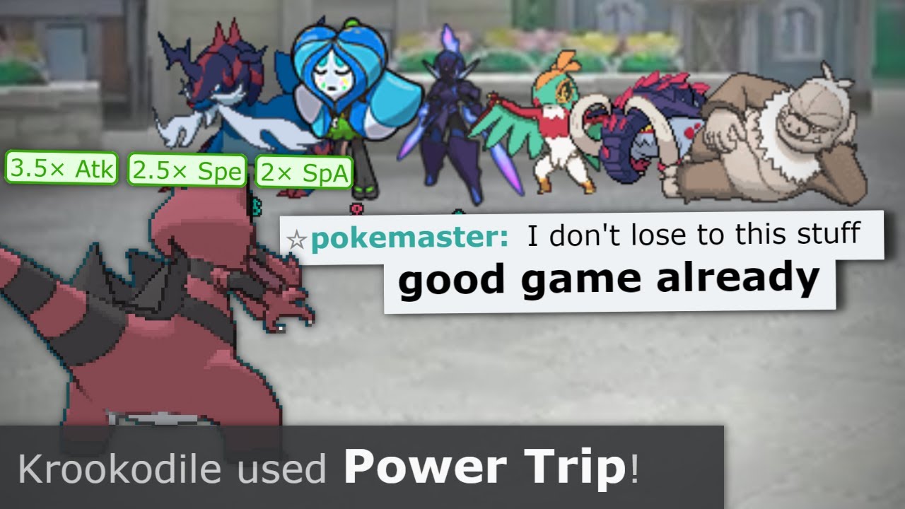 Krookodile SWEEPS All Of Sketchmons (pokemon showdown SWEEP)