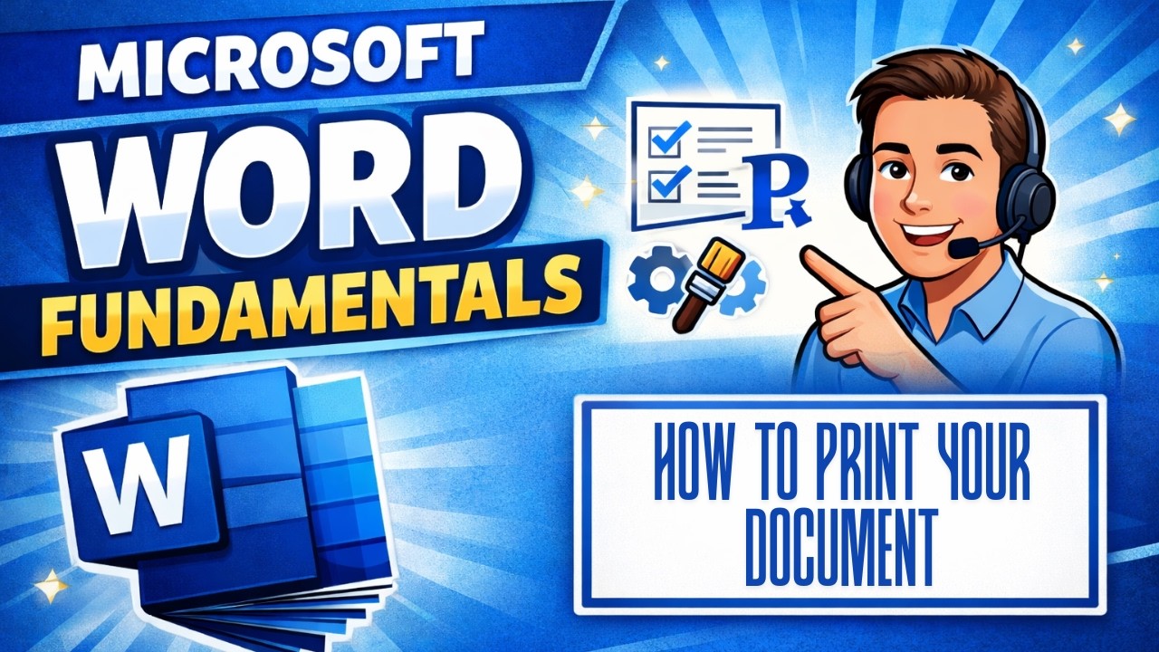 Как распечатать документ Microsoft Word (пошаговое руководство для начинающих) | Основы Microsoft...