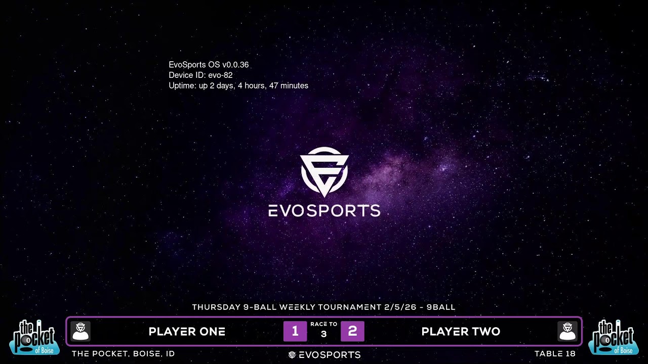 PLAYER ONE vs PLAYER TWO - THE POCKET - TABLE 18 | EvoSports