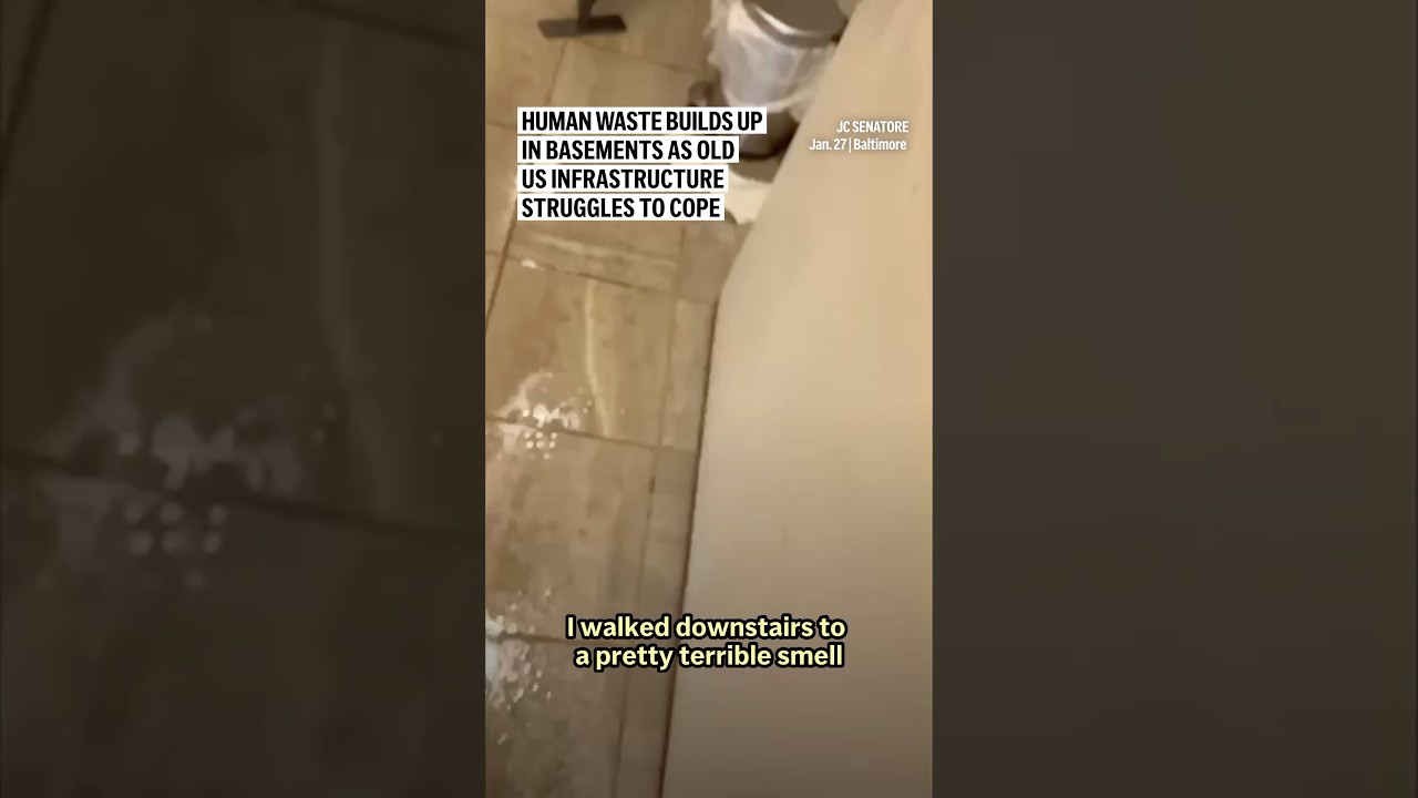 Human waste builds up in basements as old US infrastructure struggles to cope