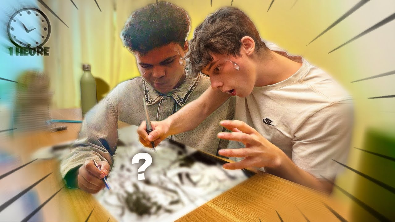 1 heure pour dessiner une GÉANTE page MANGA à 2 ! (Feat Cari Kossemo)