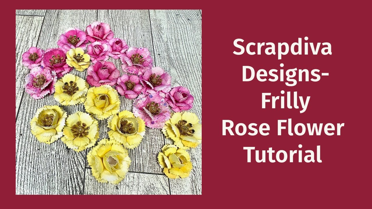 Scrapdiva Designs-Frilly Rose Flower Plate with Tutorial