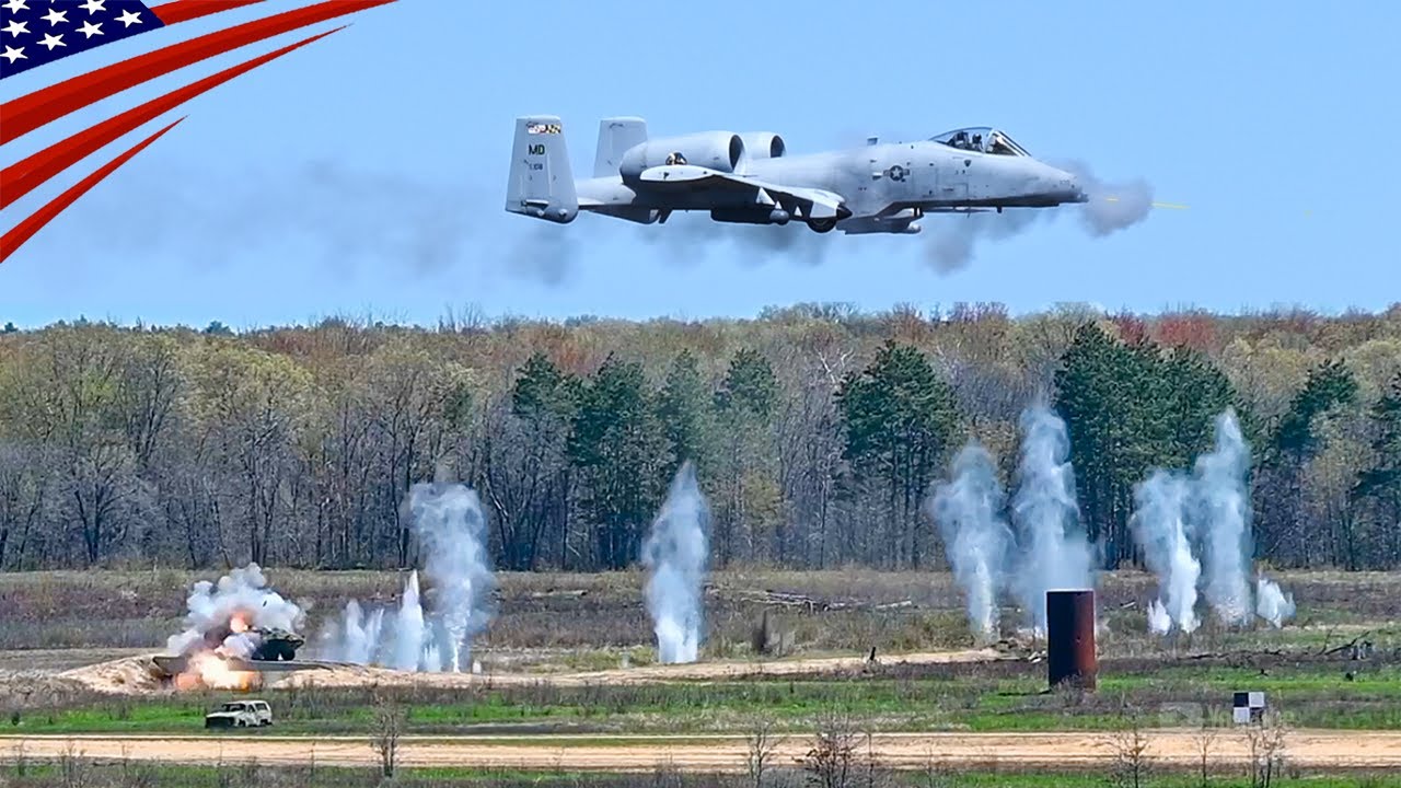 A-10 Low-Level Gun Run – Strafing Just Above the Ground