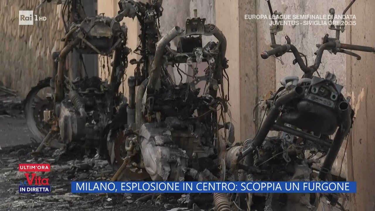 Milano: scoppia un furgone in centro - La Vita in Diretta 11/05/2023