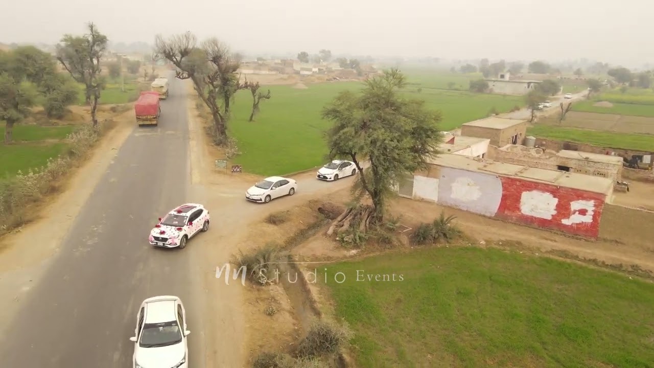 Cars Lineup For Barat | Barat Departure | Drone Shoots