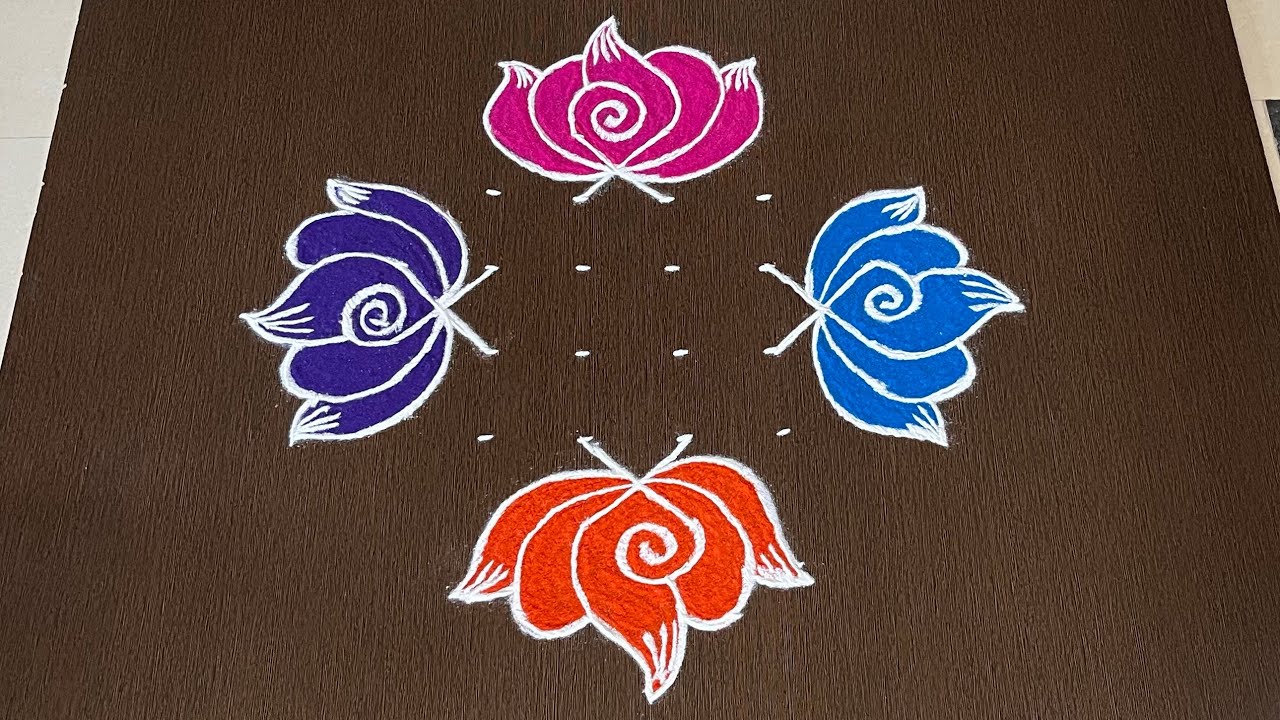 Easy Shivarathri Muggulu | Maha Shivarathri Special Rangoli |Easy Shanku Kolam #Star Rangoli