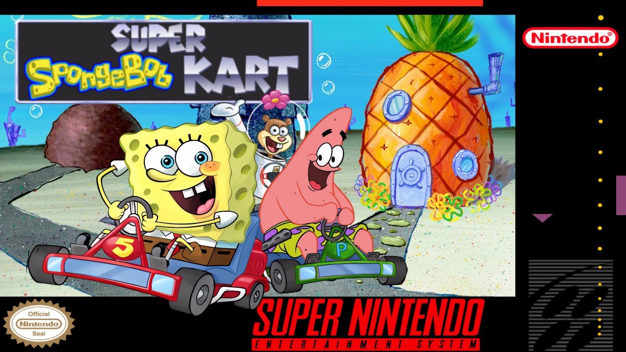 Super SpongeBob Kart - Hack of Super Mario Kart [SNES] HD